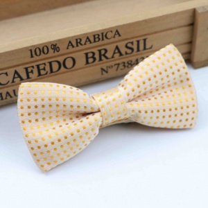 Boys Gold Polka Dot Bow Tie with Adjustable Strap